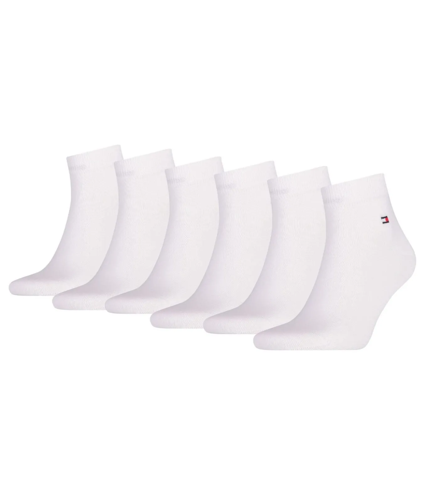 enkelsokken 6 paar quarter white