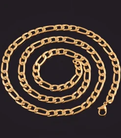 Figaro Ketting - 6mm - Goud Kleurig - Staal - 60cm