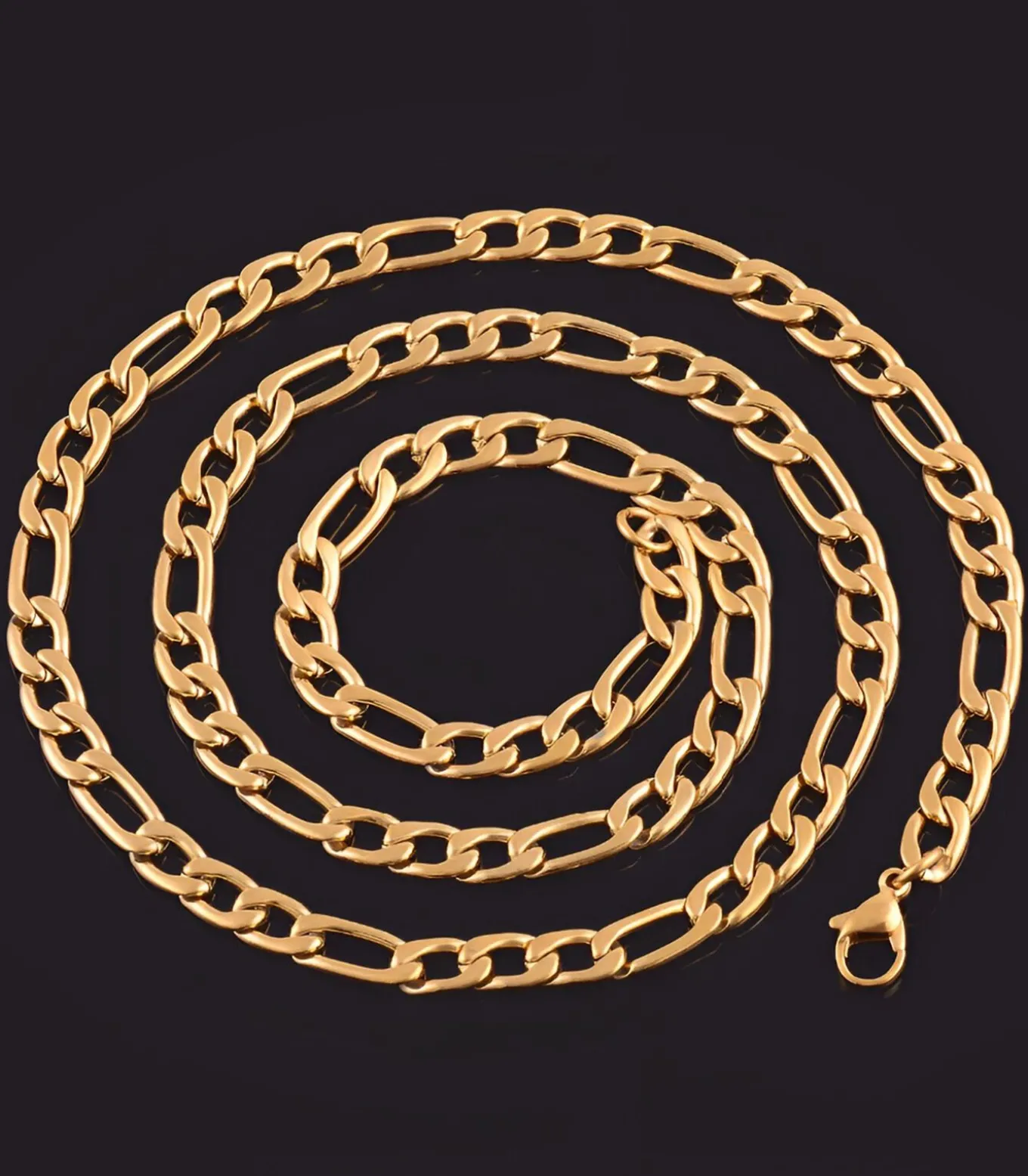 Figaro Ketting - 6mm - Goud Kleurig - Staal - 60cm
