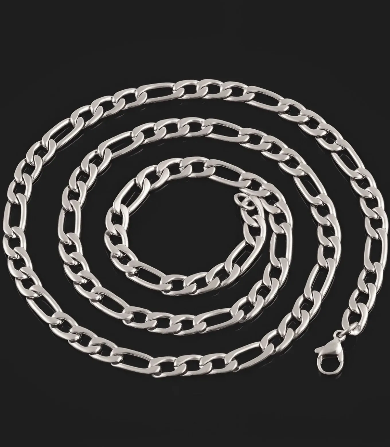 Figaro Ketting - 9mm - Zilver Kleurig - Staal - 60cm