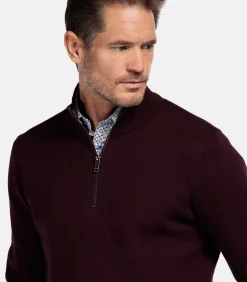 Fijngebreid katoen-cashmere trui - Dark Mauve