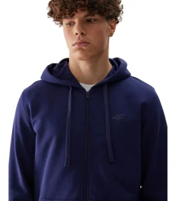 4FWSS24TSWSM0951 - Hoodie Met Volledige Ritssluiting - Marineblauw