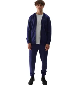 4FWSS24TSWSM0951 - Hoodie Met Volledige Ritssluiting - Marineblauw