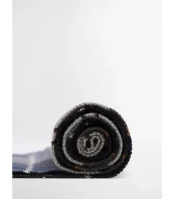 Galingale tartan scarf - grey midnight tartan