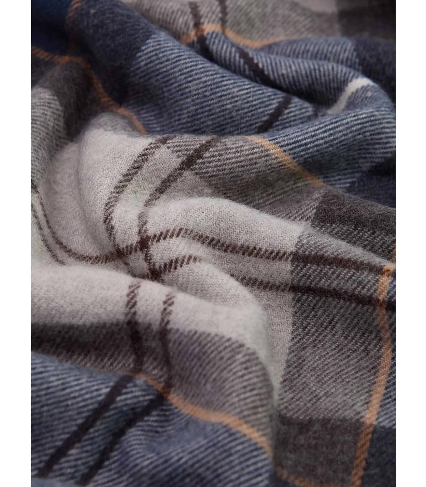 Galingale tartan scarf - grey midnight tartan