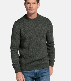 Gebreide katoenmix pullover -