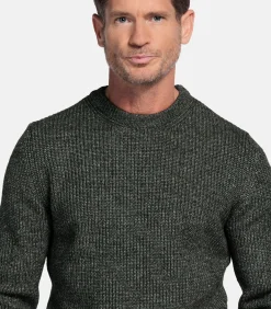 Gebreide katoenmix pullover -