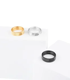 Gekartelde Heren Ring - Zilver Kleurig - Staal