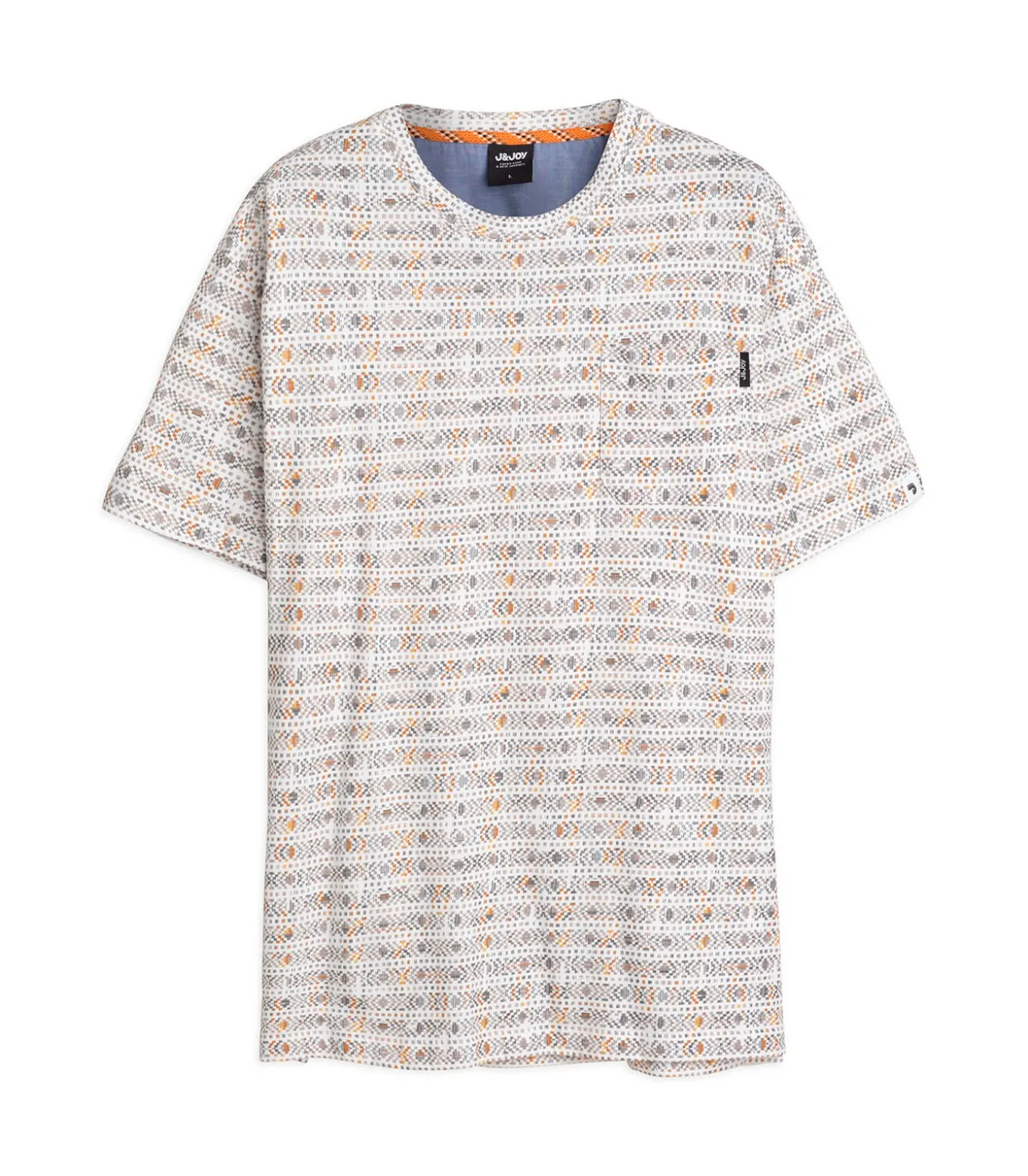 Geometrisch wit heren t-shirt