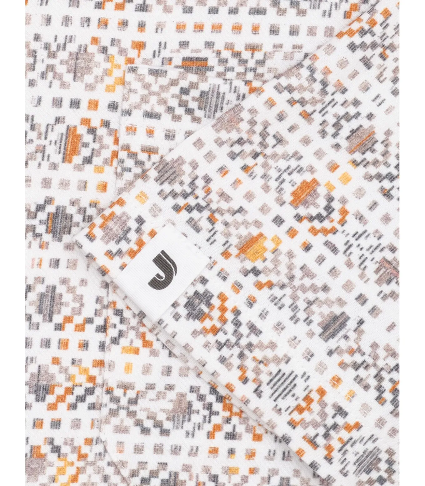 Geometrisch wit heren t-shirt
