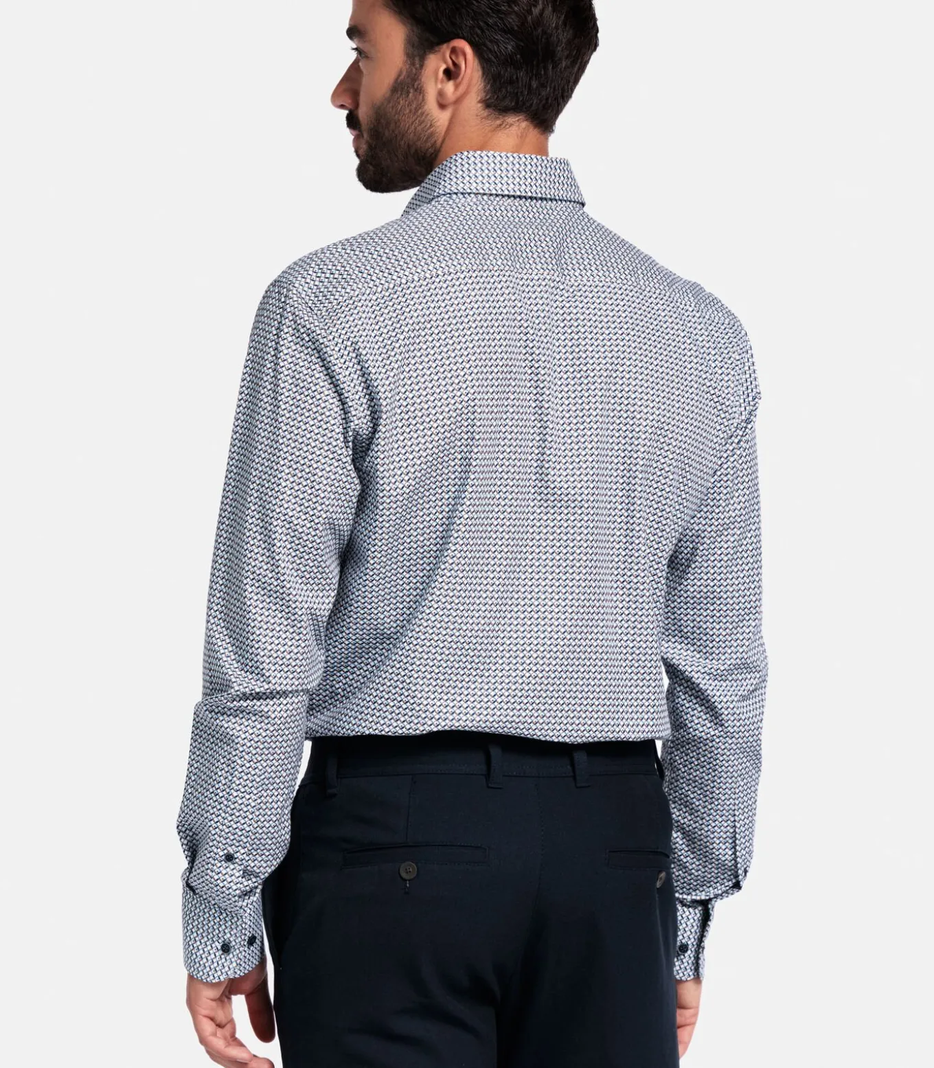 Giordano Ivy Overhemd – Navy Print