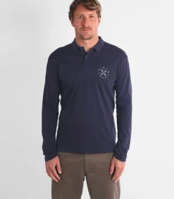 Grafische polo met lange mouwen CIRCLE