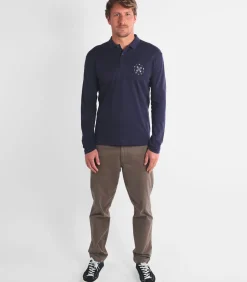 Grafische polo met lange mouwen CIRCLE