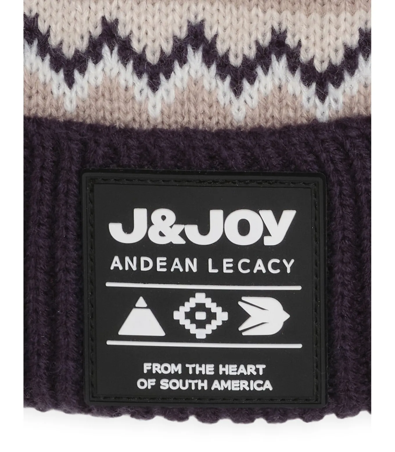 Grijze herenmuts met pompon en logo