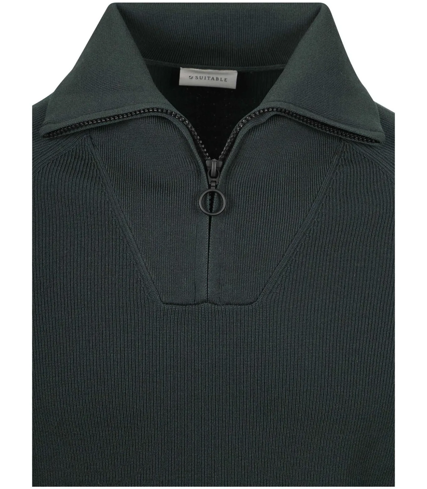 Half Zip Trui Tias Cooldry Knit Mosgroen
