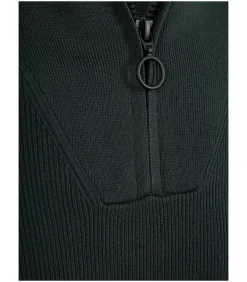 Half Zip Trui Tias Cooldry Knit Mosgroen