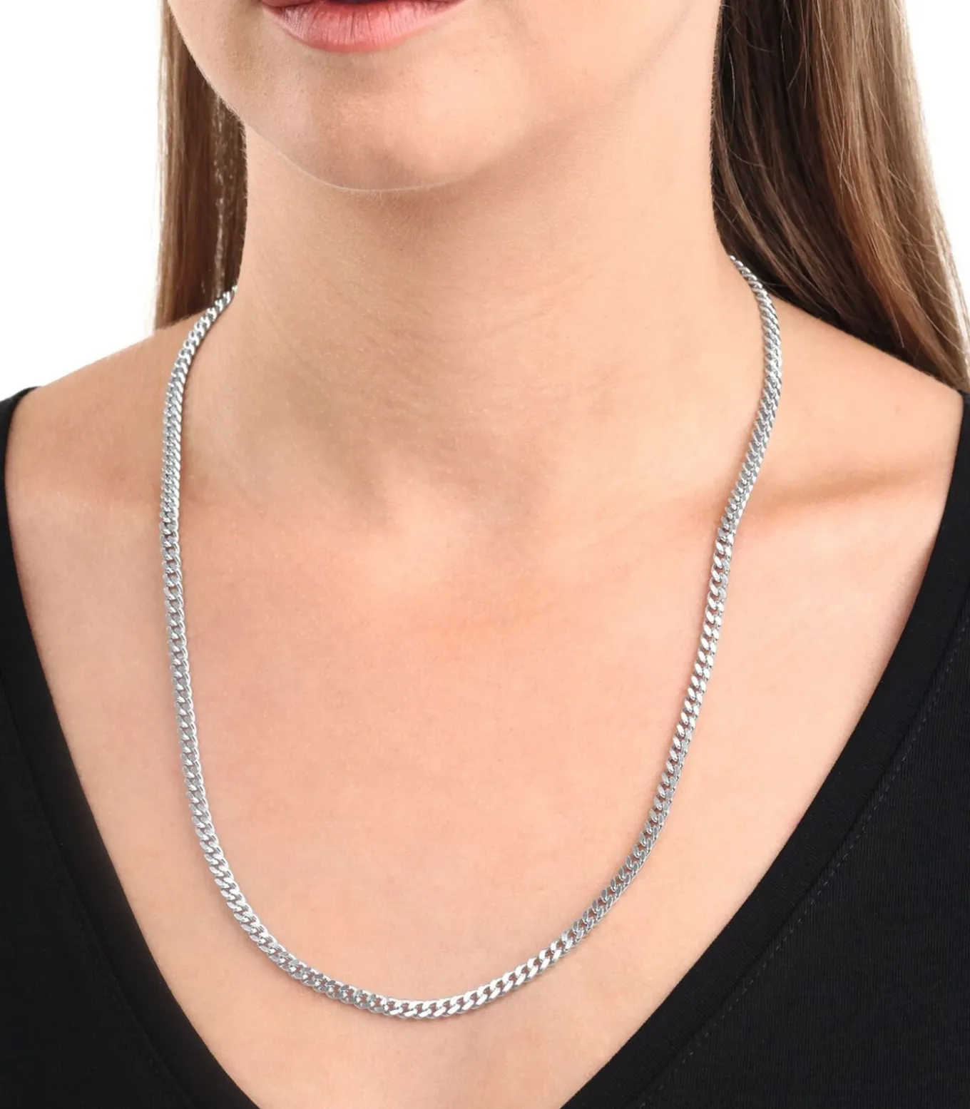 halsketting voor mannen en vrouwen, unisex, roestvrij staal