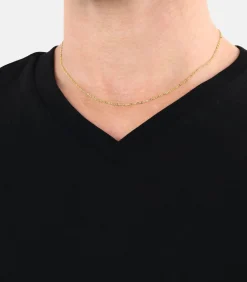 halsketting voor mannen en vrouwen, unisex, goud 375