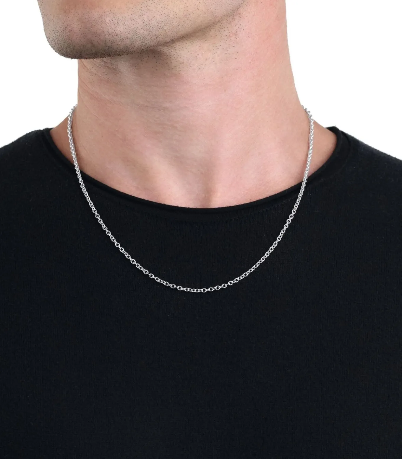 halsketting voor mannen en vrouwen, unisex, roestvrij staal