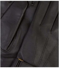 Handschoenen Wol Bruin Leer