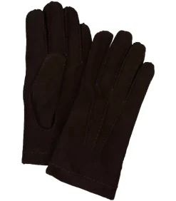 Handschoenen Wol Bruin Suede