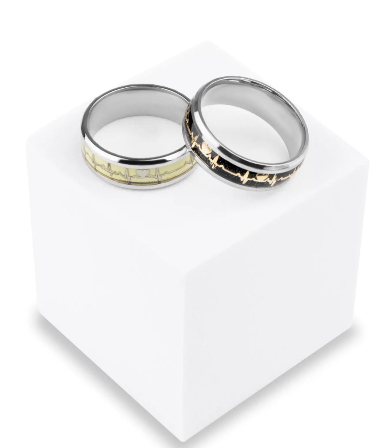 Hartslag Ring - Carbon Inleg - Staal