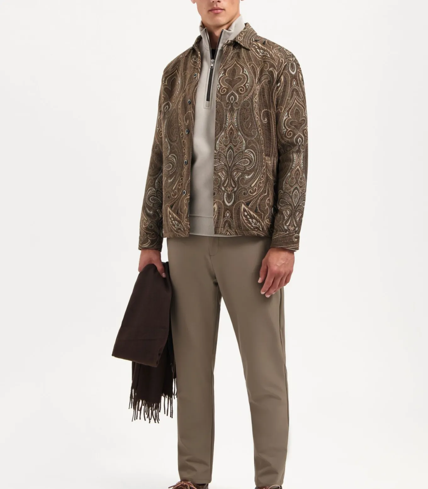 Heavy overshirt in jacquardpatroon