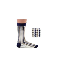 Heel Tread herensokken Pied de poule beige