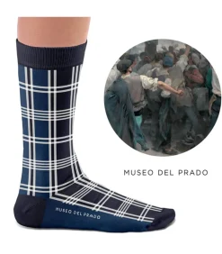 Heel Tread herensokken ruit blauw