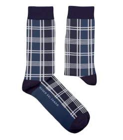 Heel Tread herensokken ruit blauw