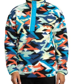 Helvetia II Bedrukte Fleece Met Halve Drukknopen