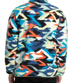 Helvetia II Bedrukte Fleece Met Halve Drukknopen