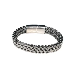 heren armband gevlochten metaal