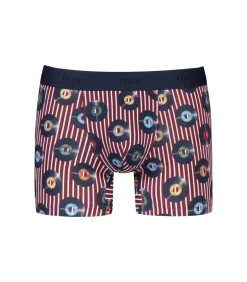 Heren Ondergoed Short Records Print Rood