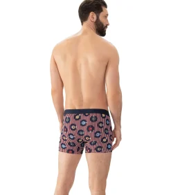 Heren Ondergoed Short Records Print Rood
