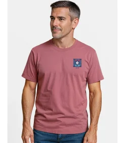 Heren T-shirt met print op de rug