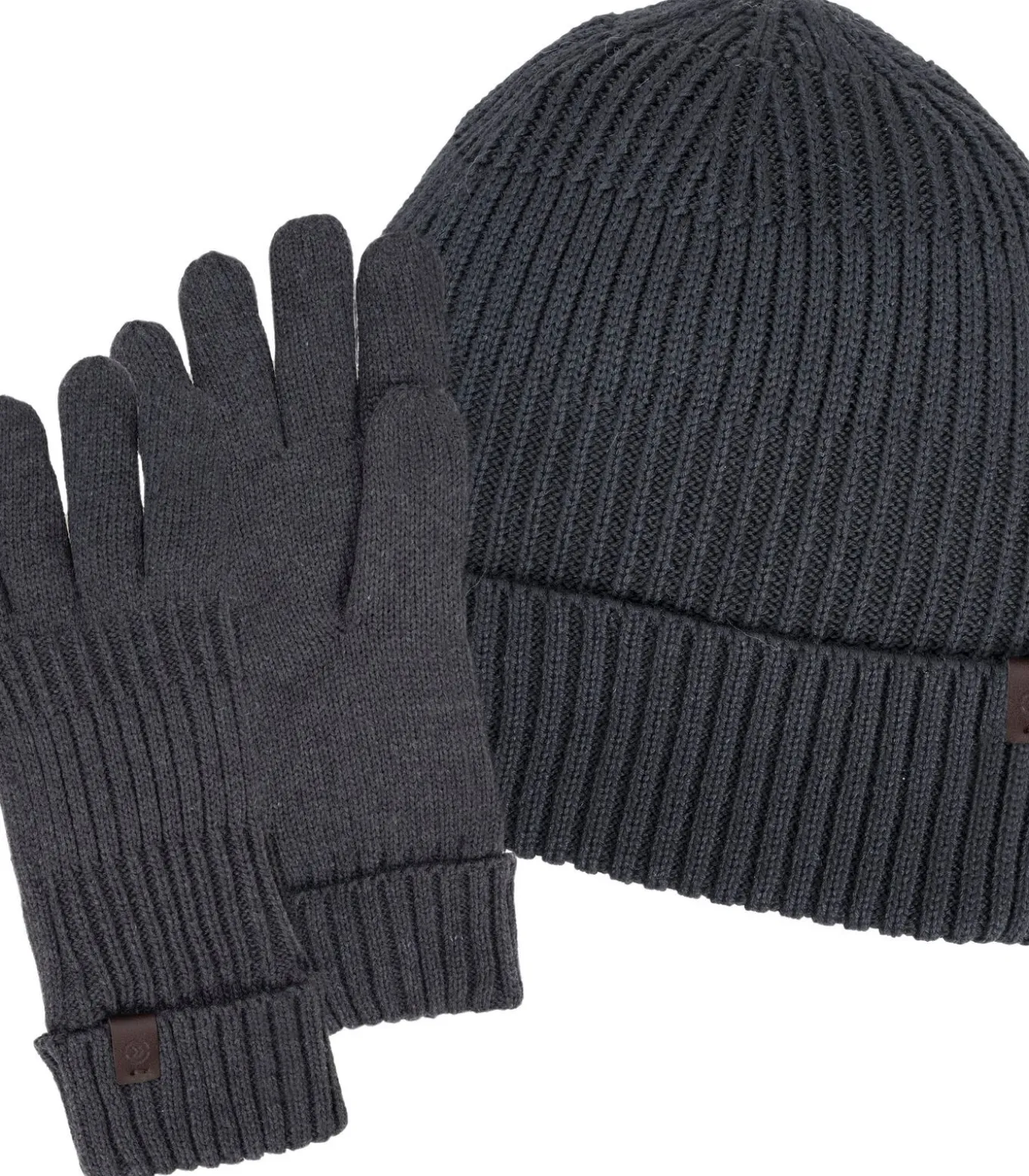 Herenhandschoenen met gerecycled gebreid ribboord