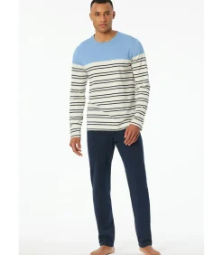 Herenpyjama Lang Pacific Blue