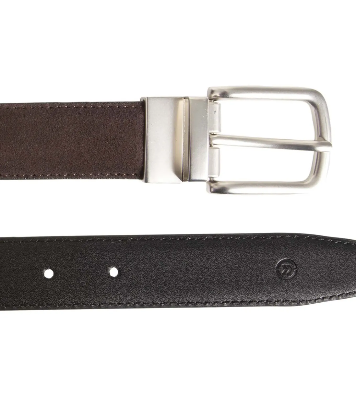 Herenriem 2 in 1 Zwart / Bruin