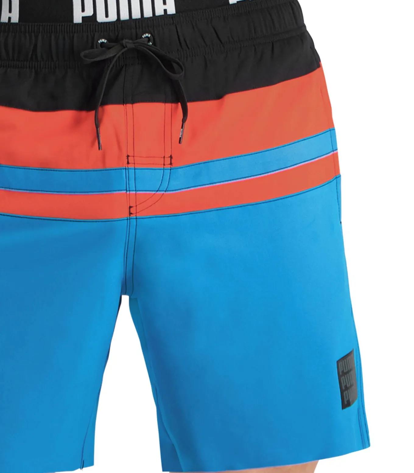 Heritage Stripe Zwembroek Mid Blue Combo