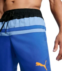 Hertige Strip Mid Shorts Zwembroek Benjamin Blue