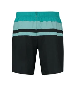 Hertige Strip Mid Shorts Zwembroek Teal