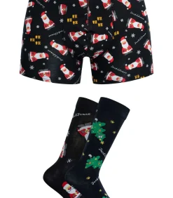 Ho Ho Ho Trunks & 2 Pack Sokken Geschenkdoos