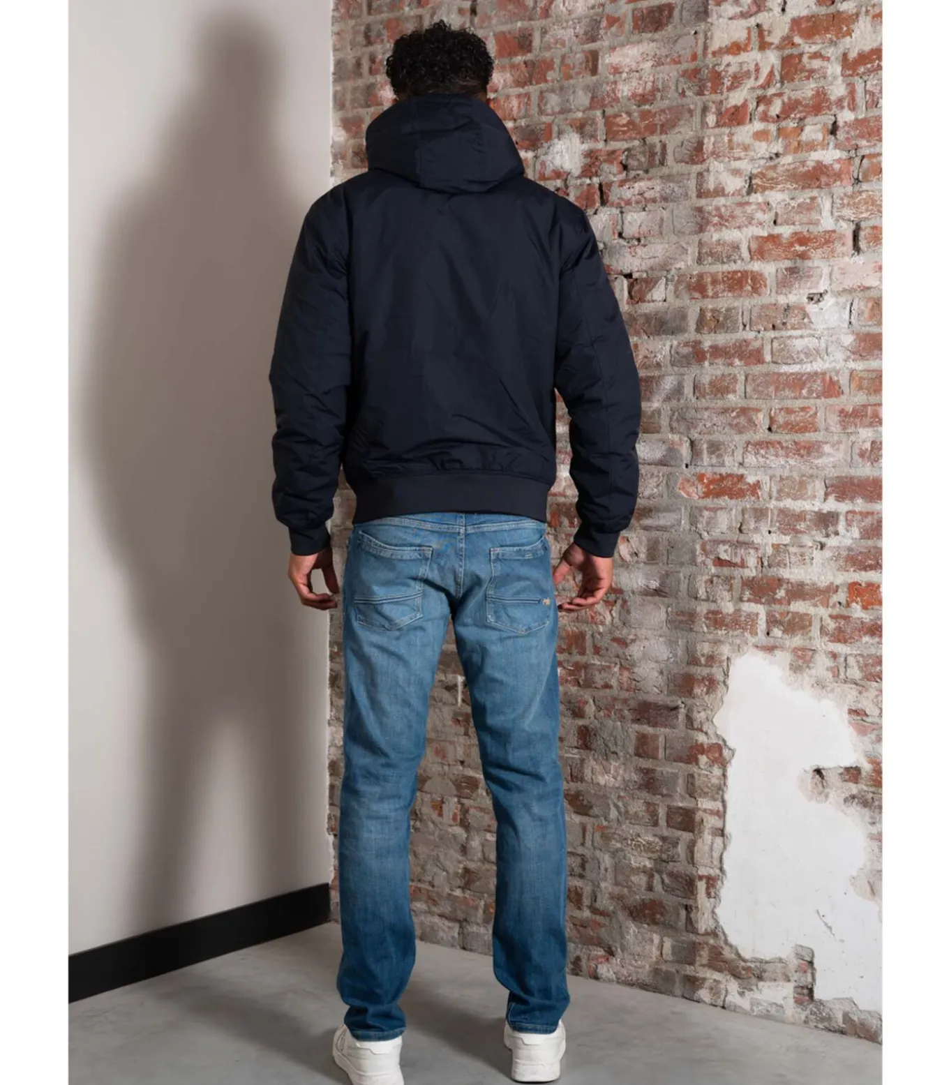Hooded brentham jacket - navy
