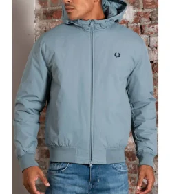 Hooded brentham jacket - stockport blue