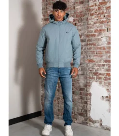 Hooded brentham jacket - stockport blue