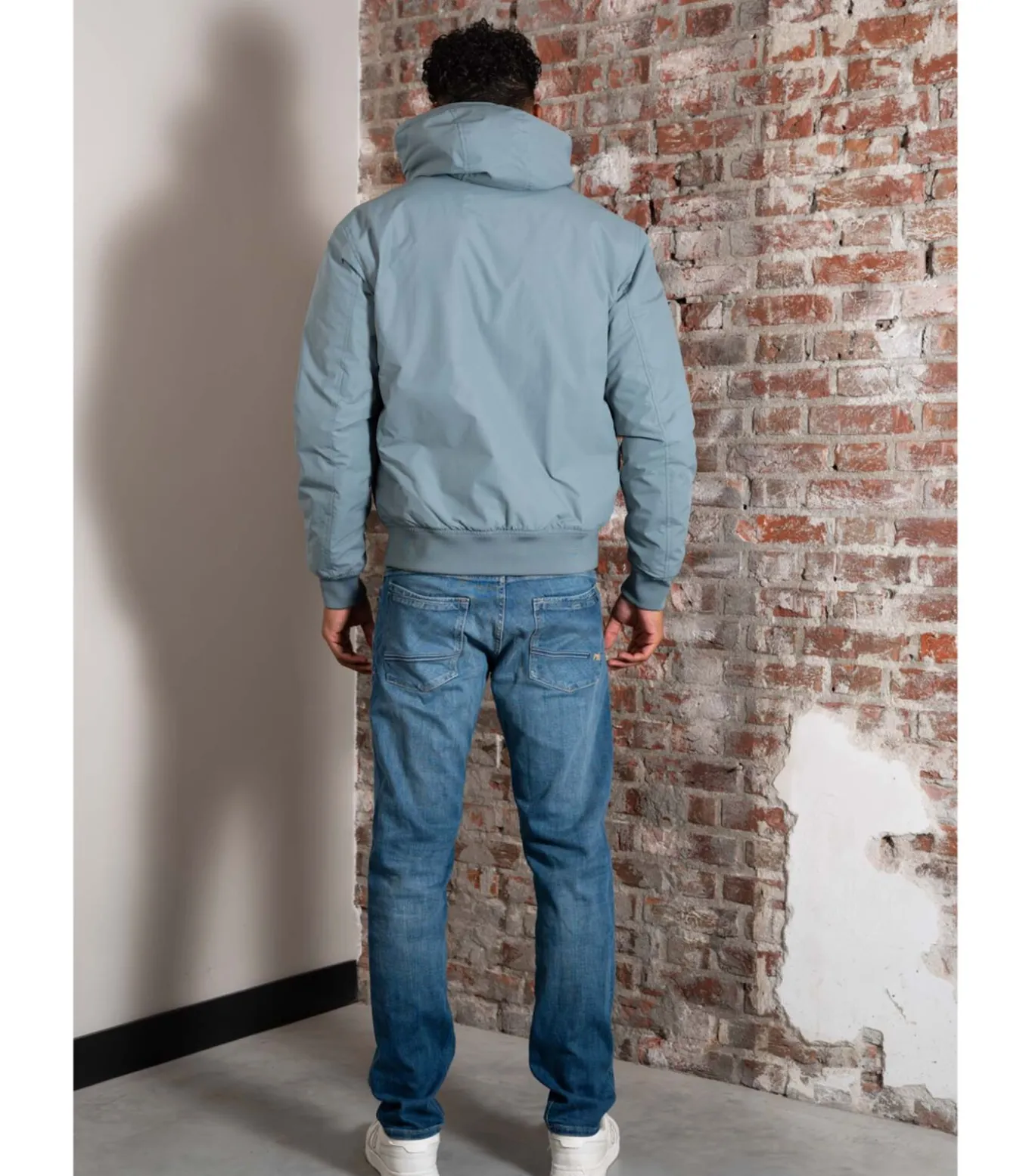Hooded brentham jacket - stockport blue