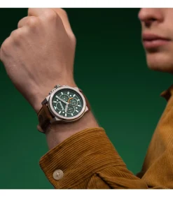 Horloge Fast Strike Green - Brown