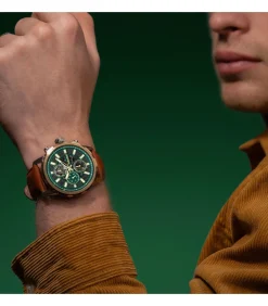 Horloge Hampton Harbour Green - Brown
