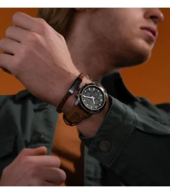 Horloge Parkman Black - Brown